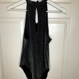 Metallic Black Bodysuit